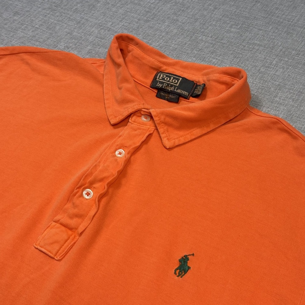 Polo Ralph Lauren Featherweight Mesh Polo Shirt Mens XL Orange Short Sleeve